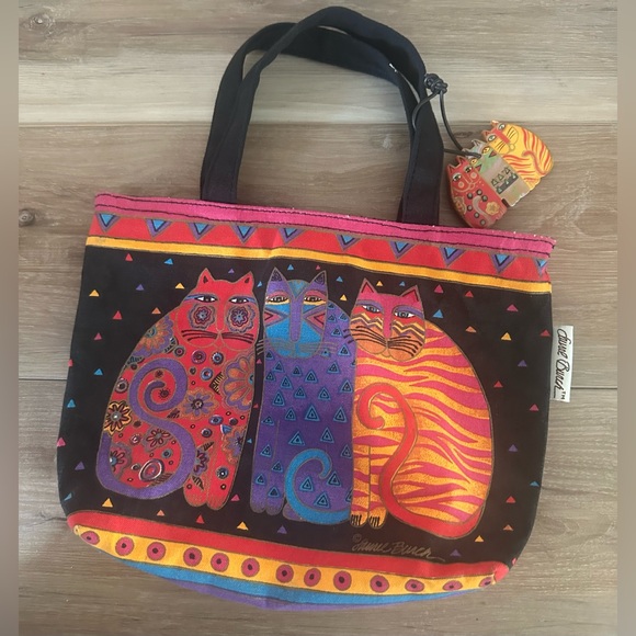 Laurel Burch Handbags - Laurel Burch Feline Friends Tote